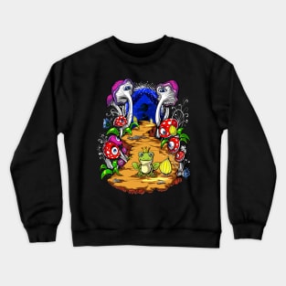 Psychedelic Magic Mushrooms Forest Crewneck Sweatshirt